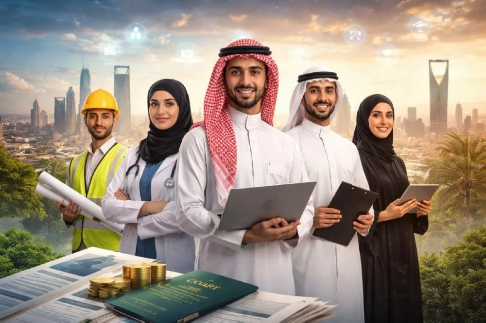 صورة توضيحية لفرص العمل في السعودية