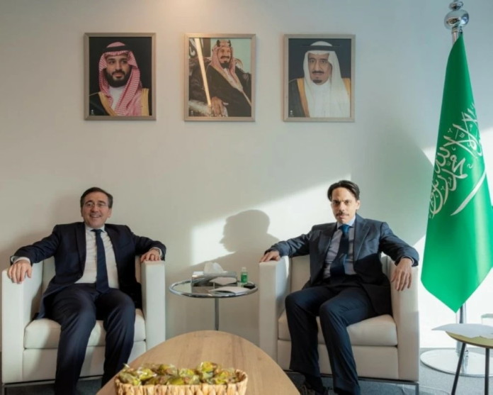 وزير الخارجية السعودي يلتقي نظيره الإسباني في دافوس | تعزيز العلاقات