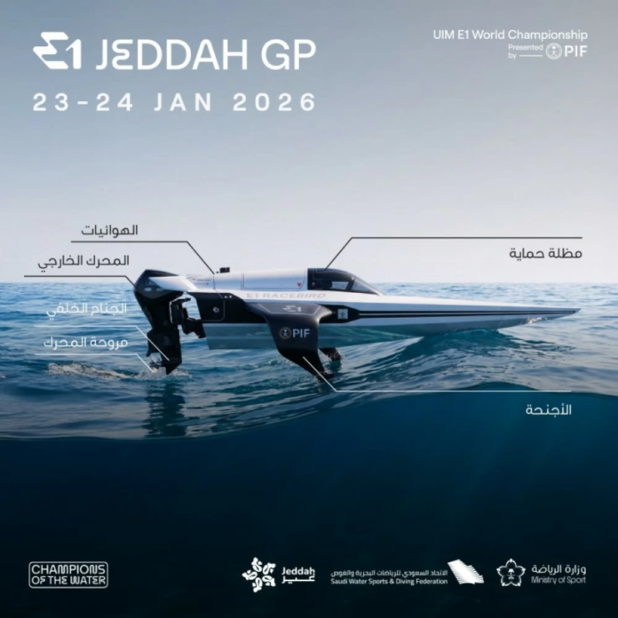 جدة تحتضن انطلاق بطولة E1 للقوارب الكهربائية 2026