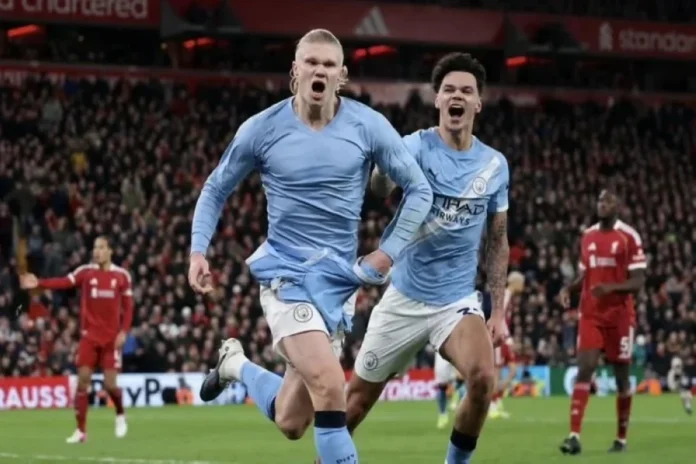 مانشستر سيتي يهزم ليفربول 2-1 ويلاحق أرسنال في صدارة الدوري