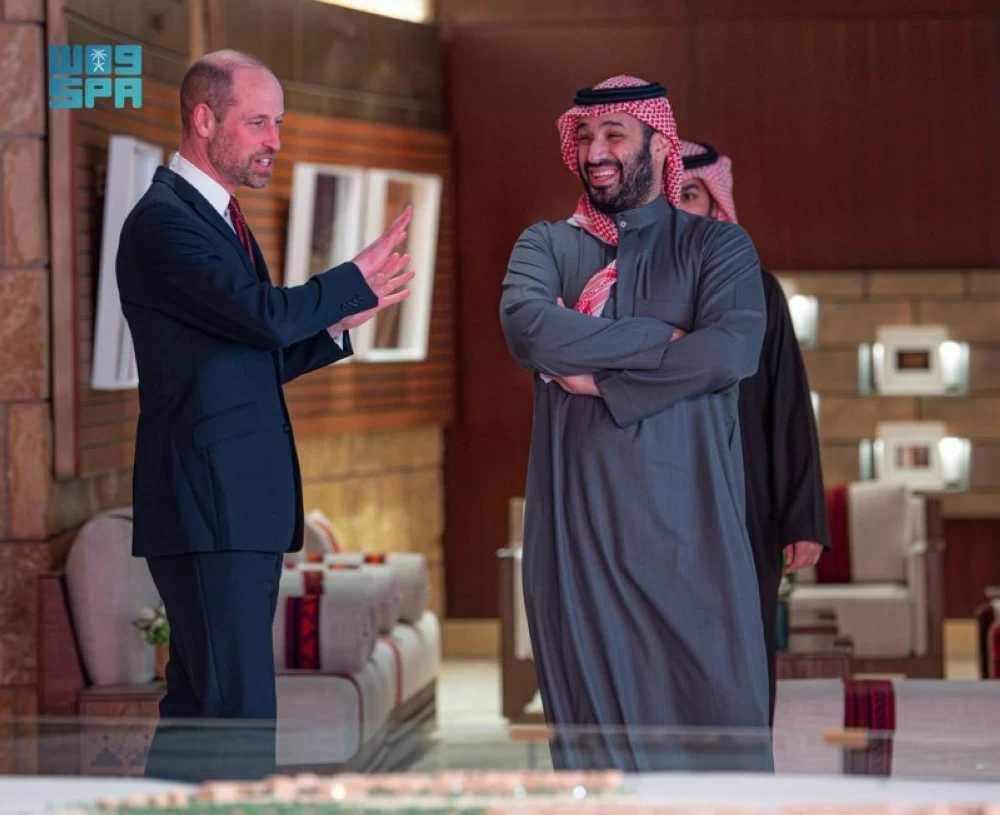 ولي العهد الأمير محمد بن سلمان يستقبل الأمير ويليام أمير ويلز في الدرعية