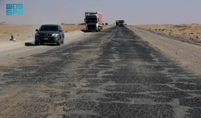 توسعة طريق العبر بمأرب: شريان اقتصادي جديد لليمن