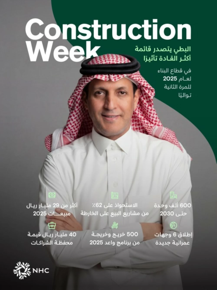 محمد البطي: القائد الأكثر تأثيراً في قطاع البناء السعودي 2025