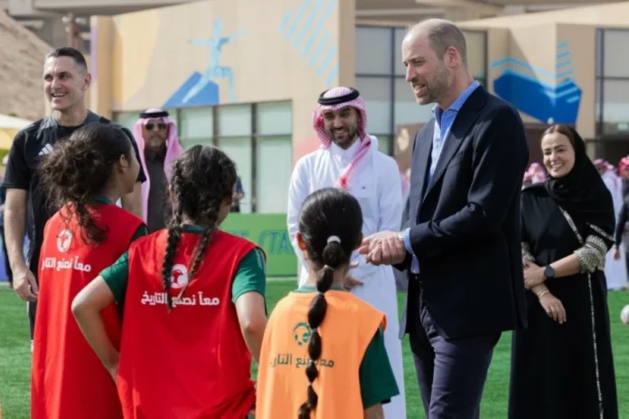 الأمير وليام يدعم كرة القدم النسائية السعودية في زيارته للمملكة