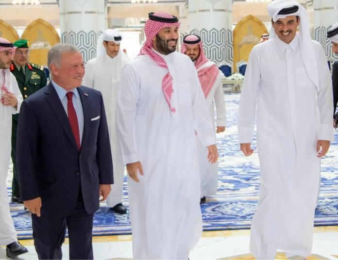 لقاء ثلاثي في جدة: ولي العهد وملك الأردن وأمير قطر