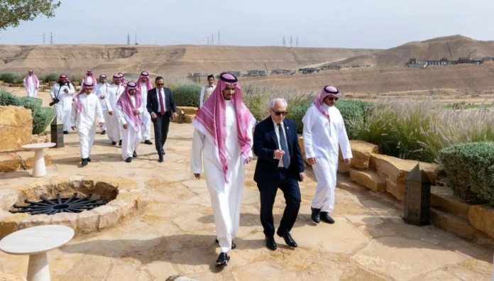 جولة الأمير راكان بن سلمان لتفقد مشروعات شركة الدرعية