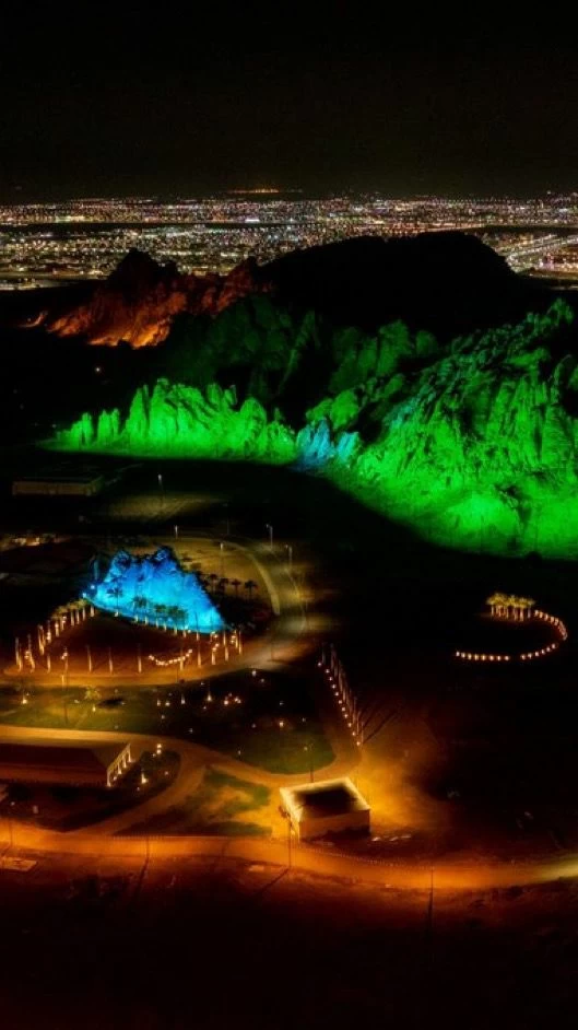 إنجاز الأهلي الآسيوي: جبال حائل تكتسي بالأخضر احتفالاً