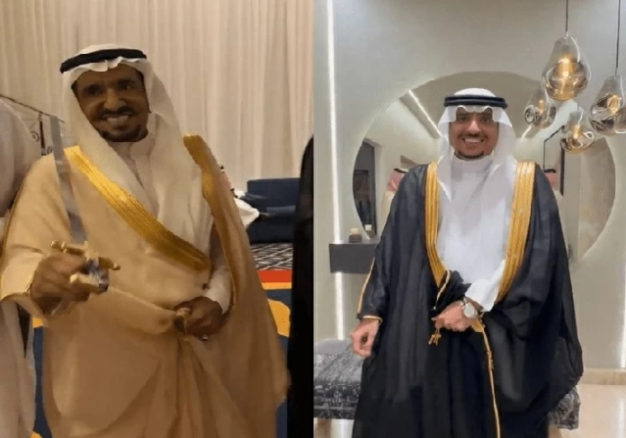 زفاف نواف السدحان: عبد الله السدحان يحيي العرضة النجدية | ثقافة سعودية