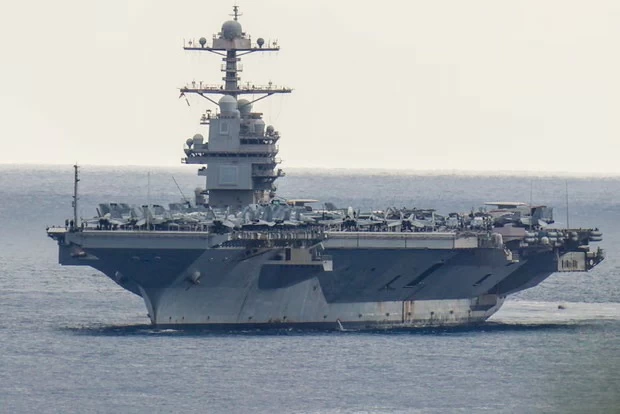 عودة حاملة الطائرات الأمريكية جيرالد فورد من مهمة تاريخية