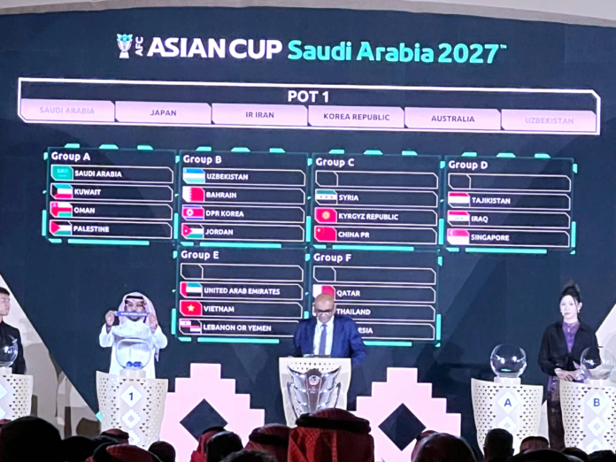 قرعة كأس آسيا 2027: المنتخب السعودي يواجه فلسطين والكويت