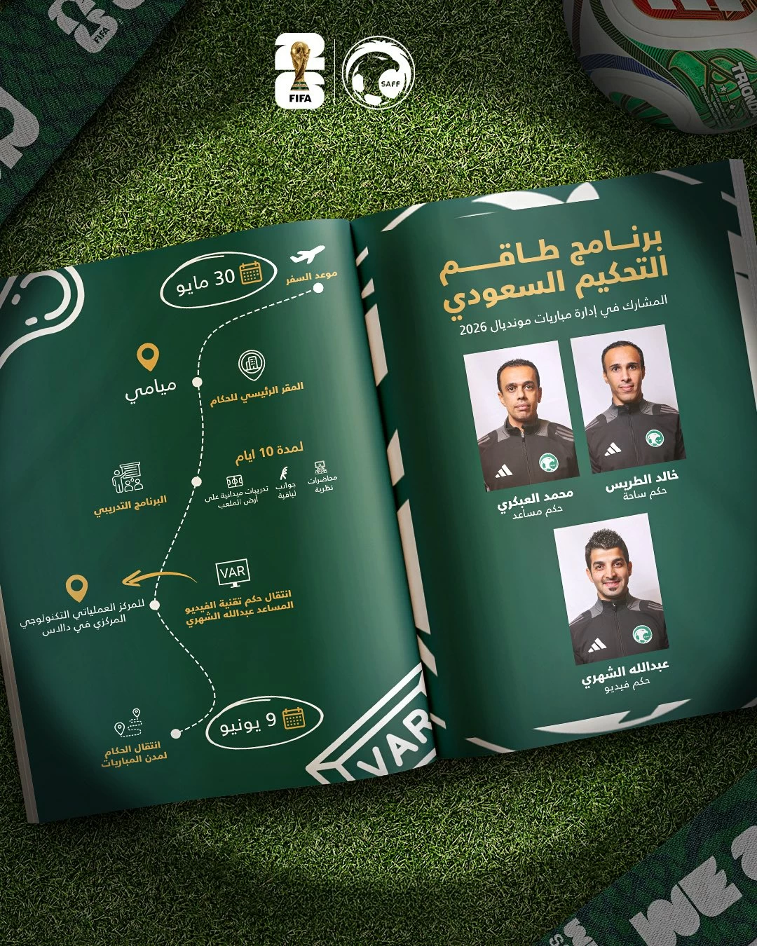 طاقم التحكيم السعودي يستعد لمونديال 2026 بمعسكر أمريكا