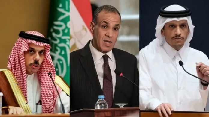 التنسيق المصري السعودي القطري لاحتواء أزمات المنطقة
