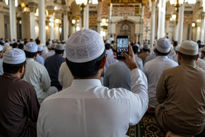 ظاهرة التصوير في المساجد وتأثيرها على قدسية العبادات