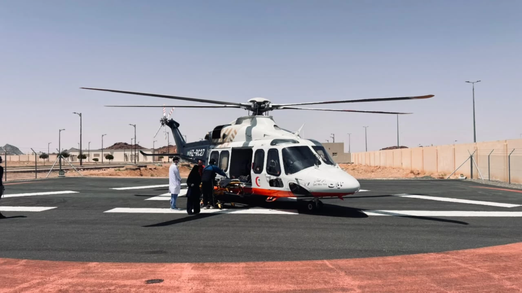 الإسعاف الجوي ينقل معتمراً سورياً إلى مستشفى بحائل